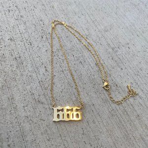 Angel Number 666 Necklace Gold